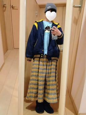 「アイテム（ニットキャップ/ビーニー、グレー系）」を使った、🌹さん（レディース・163cm）の秋コーディネート