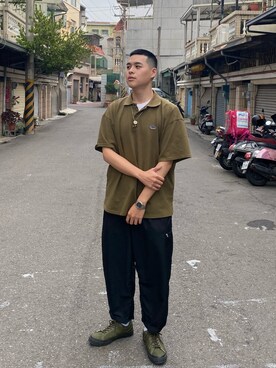 「アイテム（その他シューズ、グリーン系）」を使った、wesleyさん（メンズ・176cm）の冬コーディネート