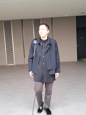 「スクエアトゥ」｜「アイテム（ブルゾン）」を使った、コタオさん（メンズ・175cm）の冬コーディネート