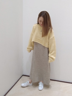 「秋トレンド2021」｜「アイテム（アンサンブル）」を使った、あおいちごさん（レディース・152cm）の秋コーディネート