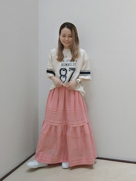「インドコットン」｜あおいちごさん（レディース・152cm）の夏コーディネート