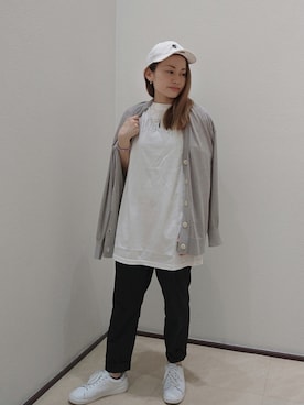 「PUAL CE CIN（ピュアルセシン）のアイテム（アンサンブル）」を使った、あおいちごさん（レディース・152cm）の春コーディネート