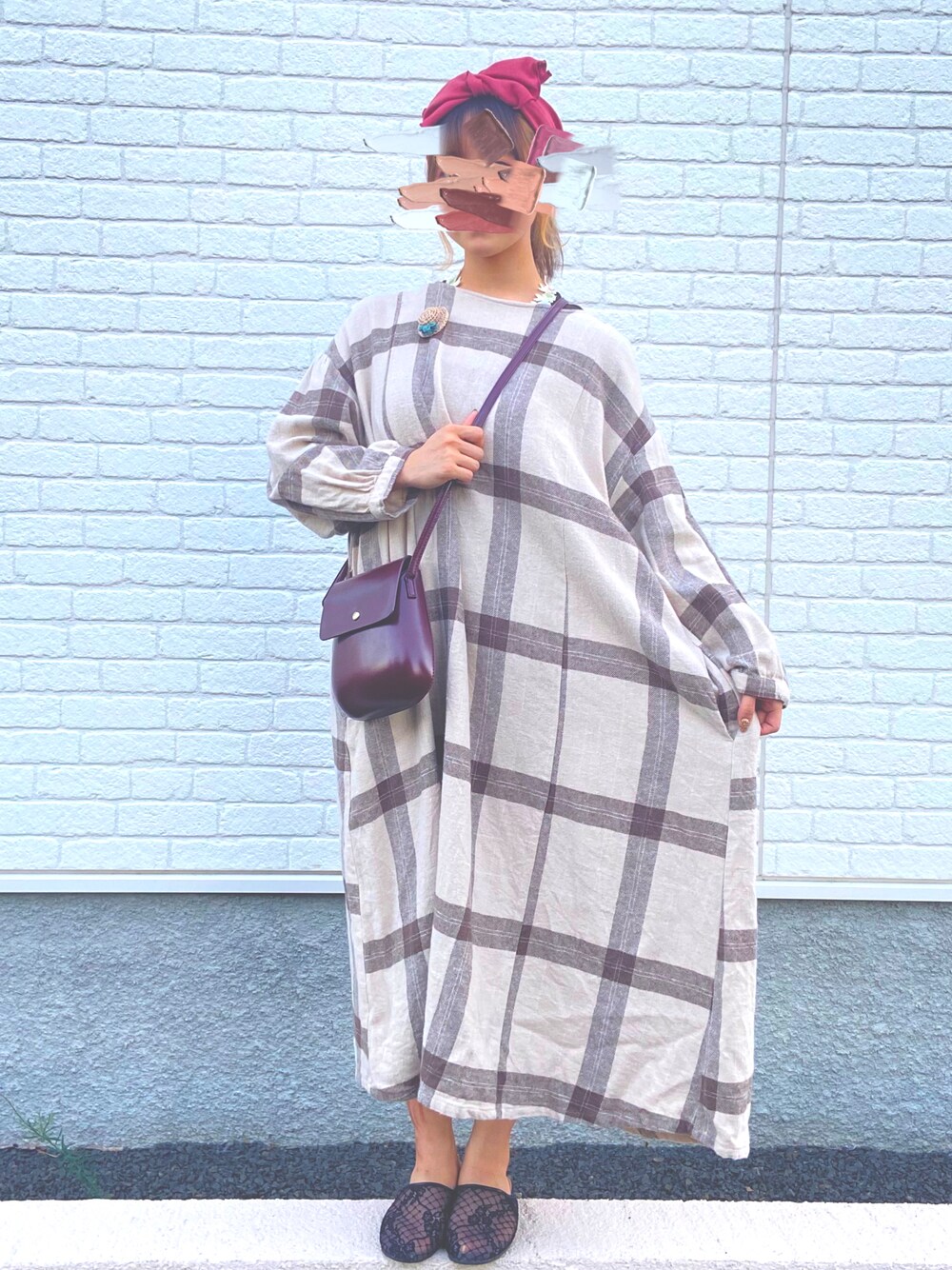 「秋のコーデ、服飾学生、ワンピース、休日スタイル、低身長コーデ、153cmコーデ、ehka sopo、Samansa Mos2、studio clip」｜「Samansa Mos2のアイテム（ワンピース/ドレス、ベージュ系）」を使った、maiさん（レディース・153cm）の秋コーディネートの1枚目の写真