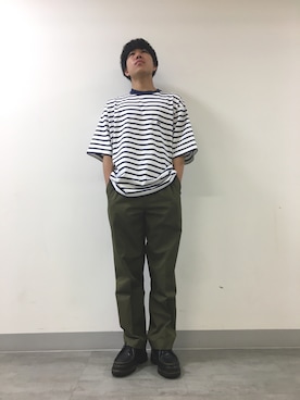 「Scye（サイ）のアイテム（Tシャツ/カットソー）」を使った、tatsuさん（メンズ・167cm）の夏コーディネート