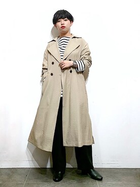 「URBAN RESEARCH（アーバンリサーチ）のアイテム（トレンチコート）」を使った、なな‎‪𓍯 ‬さん（レディース・155cm）の秋コーディネート