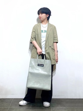 「FREITAG（フライターグ）のアイテム」を使った、なな‎‪𓍯 ‬さん（レディース・155cm）の夏コーディネート