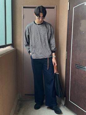 「アイテム（トップス）」を使った、MKさん（メンズ・185cm）の秋コーディネート