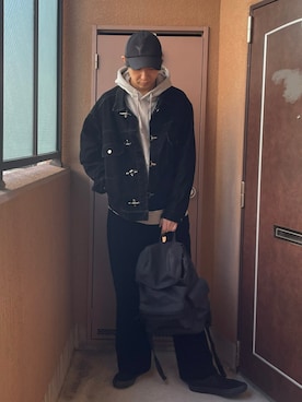 「アイテム（バックパック/リュック）」を使った、MKさん（メンズ・185cm）の秋コーディネート