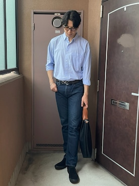 「アイテム（スリッポン）」を使った、MKさん（メンズ・185cm）の秋コーディネート