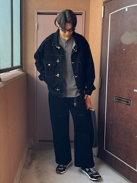 「アイテム（デニムジャケット）」を使った、MKさん（メンズ・185cm）の秋コーディネート