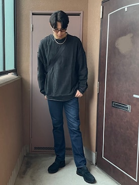 「アイテム（ショルダーバッグ）」を使った、MKさん（メンズ・185cm）の秋コーディネート
