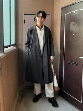 「アイテム（ポロシャツ）」を使った、MKさん（メンズ・185cm）の秋コーディネート