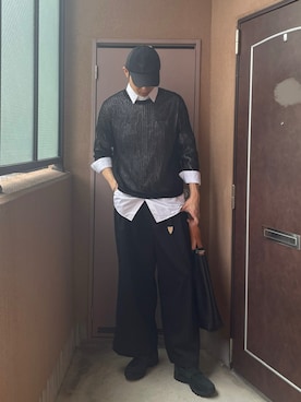 「アイテム（トートバッグ）」を使った、MKさん（メンズ・185cm）の秋コーディネート