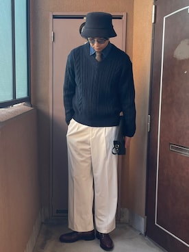「アイテム（パンツ）」を使った、MKさん（メンズ・185cm）の秋コーディネート