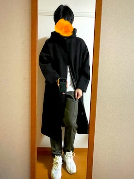 「MB（エムビー）のアイテム（モッズコート）」を使った、MKさん（メンズ・185cm）の冬コーディネート