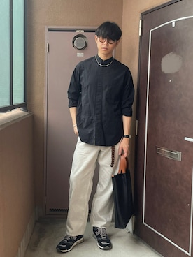 「アイテム（アクセサリー）」を使った、MKさん（メンズ・185cm）の秋コーディネート