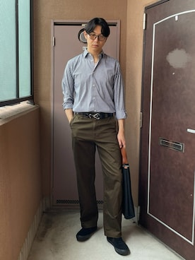 「アイテム（スリッポン）」を使った、MKさん（メンズ・185cm）の秋コーディネート