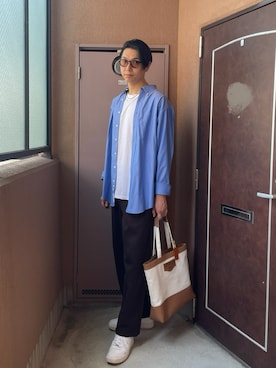 「NIKE（ナイキ）のNIKE AIR FORCE 1 '07 / ナイキ エア フォース 1 '07 【SP】（スニーカー）」を使った、MKさん（メンズ・185cm）の夏コーディネート