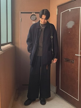 「アイテム（ドレスシューズ）」を使った、MKさん（メンズ・185cm）の秋コーディネート