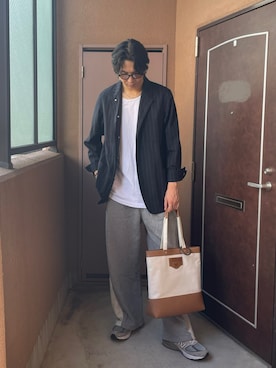 「アイテム（カバーオール）」を使った、MKさん（メンズ・185cm）の秋コーディネート