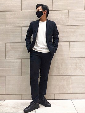 「STUDIOUS（ステュディオス）のアイテム（テーラードジャケット）」を使った、okapiさん（メンズ・170cm）の夏コーディネート