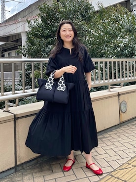 「赤い靴」｜earのとみつかさん（レディース・158cm）の夏コーディネート