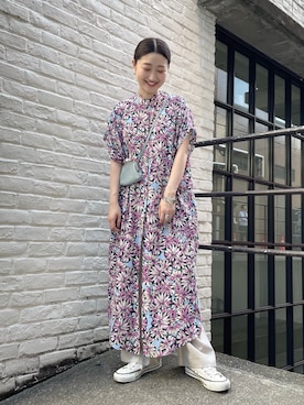 「ear PAPILLONNER（イアパピヨネ）のアイテム（リング）」を使った、earのとみつかさん（レディース・158cm）の夏コーディネート