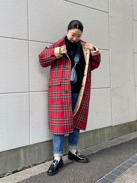 「ear PAPILLONNER（イアパピヨネ）のアイテム（その他アウター）」を使った、earのとみつかさん（レディース・158cm）の秋コーディネート