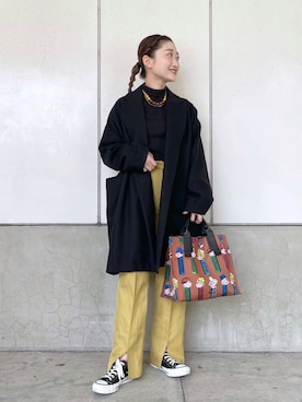 「BASISBROEK（バシスブルック）のアイテム（ジャケット/アウター）」を使った、earのとみつかさん（レディース・158cm）の夏コーディネート