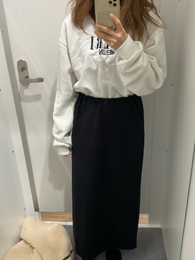 「GRL（グレイル）のアイテム（スウェット）」を使った、9696mkmkさん（レディース・151cm）の春コーディネート