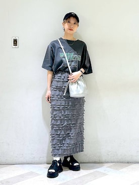 「アイテム（キャップ）」を使った、まいさん（レディース・154cm・20代）の春コーディネート