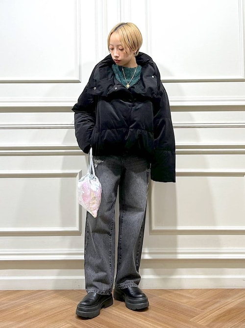 その他ブランド / ブルゾン/M/ポリエステル/BLK/RML-4396-B/ベロアコンビ セール】ベロアボリュームネックブルゾン 906767（ブルゾン）｜LOWRYS