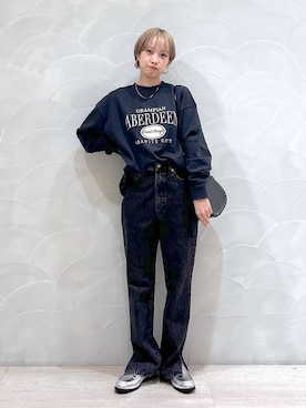 「アイテム（スウェット）」を使った、まいさん（レディース・154cm・20代）の秋コーディネート