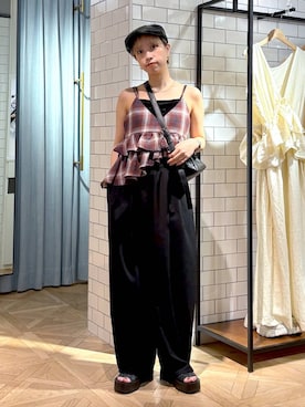 「キャミソール」｜まいさん（レディース・154cm・20代）の秋コーディネート