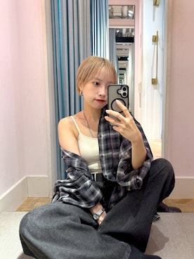 「キャミソール」｜まいさん（レディース・154cm・20代）の秋コーディネート
