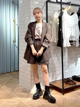 「アイテム（ピアス（両耳用））」を使った、まいさん（レディース・154cm・20代）の秋コーディネート