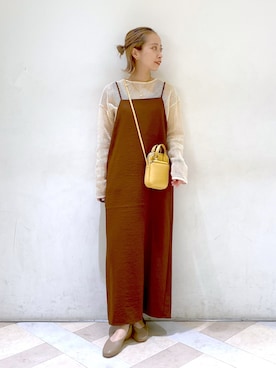 くみページ LOWRYS FARM（ローリーズファーム）の「スクエアキャミワンピース