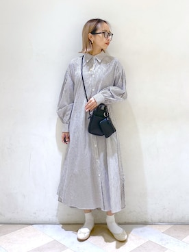 「LOWRYS FARM（ローリーズファーム）のカンドウフィットバレエ　260832（バレエシューズ）」を使った、まいさん（レディース・154cm）の春コーディネート