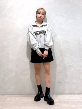 「アイテム（スウェット）」を使った、まいさん（レディース・154cm・20代）の秋コーディネート