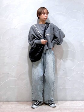 「アイテム（スウェット）」を使った、まいさん（レディース・154cm・20代）の秋コーディネート