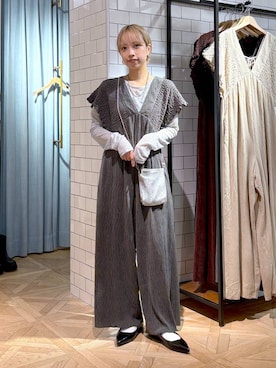 「アイテム（サロペット/オーバーオール）」を使った、まいさん（レディース・154cm・20代）の秋コーディネート