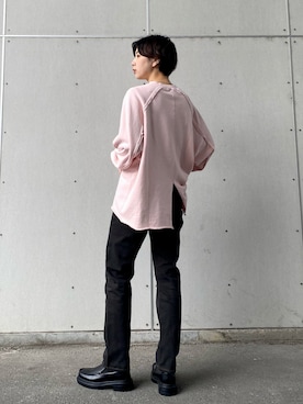 「シンフルコーデ」｜「アイテム（スウェット）」を使った、cさん（レディース・165cm）の冬コーディネート