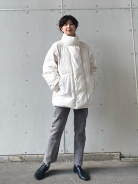 「アイテム（イヤリング）」を使った、cさん（レディース・165cm）の秋コーディネート