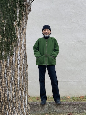 「アイテム（ミリタリージャケット）」を使った、【Khaki's】A田さん（メンズ・163cm・40代）の冬コーディネート