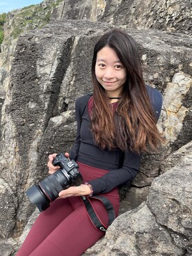 「Lululemon Athletica（ルルレモンアスレティカ）のアイテム（キャミソール、ブルー系）」を使った、vivian0513さん（レディース）の冬コーディネート