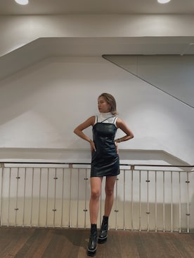 「envym_staff」｜「アイテム（ワンピース/ドレス）」を使った、ENVYM_rioさん（レディース・163cm）の秋コーディネート