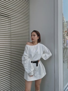 「envym_staff」｜「アイテム（ワンピース/ドレス）」を使った、ENVYM_rioさん（レディース・163cm）の春コーディネート