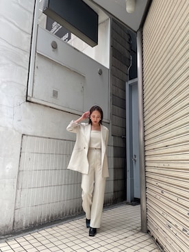 「ENVYM（アンビー）のアイテム（テーラードジャケット）」を使った、ENVYM_rioさん（レディース・163cm）の春コーディネート