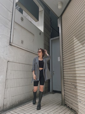 「ENVYM（アンビー）のアイテム（テーラードジャケット）」を使った、ENVYM_rioさん（レディース・163cm）の春コーディネート