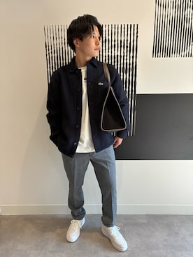 「LACOSTE（ラコステ）のアイテム」を使った、RENさん（メンズ・167cm）の秋コーディネート